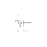 14k White Gold Cross Stud Earrings, Polished Minimalist Christian Design for Women