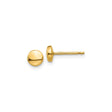 14k Yellow Gold Ball Stud Earrings, Classic Polished Round Studs, Lightweight Minimalist Design