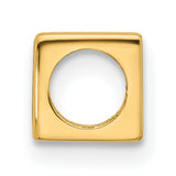 Alphabet Bead Letter D Charm Pendant in Real 14k Yellow Gold