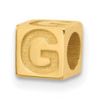Alphabet Bead Letter G Charm Pendant in Real 14k Yellow Gold