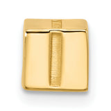 Alphabet Bead Letter I Charm Pendant in Real 14k Yellow Gold