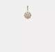 14k Yellow Gold and Rhodium Pendant, Floral Filigree Mandala Design, Two Tone Boho Style