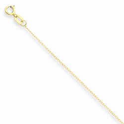 0.42 mm Curb Pendant Chain in 14k Yellow Gold