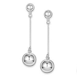 14mm Ball Earrings in 925 Sterling Silver