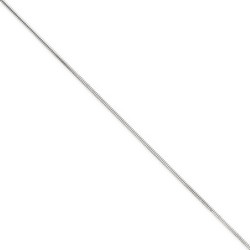1.5mm Round Snake Chain Anklet in 925 Sterling Silver