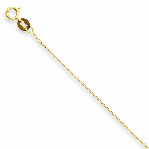 0.5 mm Box Pendant Chain in 14k Yellow Gold