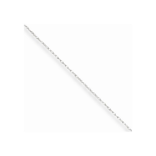 0.5 mm Cable Rope Pendant Chain in 14k White Gold