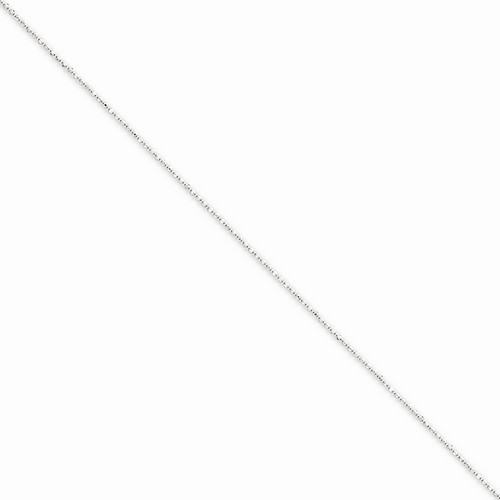 1.2 mm Diamond-Cut Bead Chain in 14k White Gold