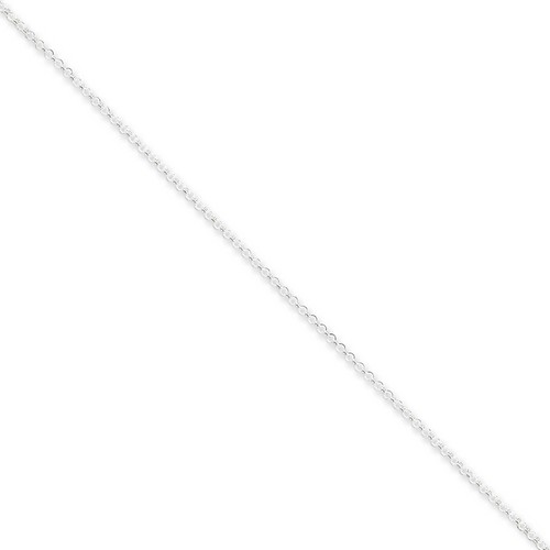 1.5mm Rolo Chain Anklet in 925 Sterling Silver