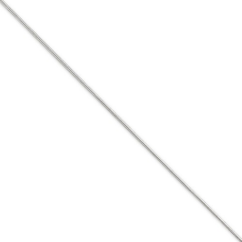 1.5mm Round Snake Chain Anklet in 925 Sterling Silver