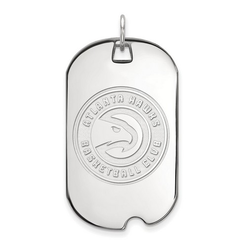 Atlanta Hawks Large Dog Tag in Sterling Silver 7.34 gr